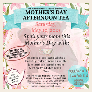 Mother's Day Afternoon Tea (Saturday)