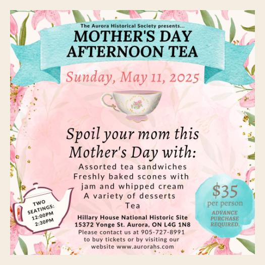 Mother's Day Afternoon Tea (Sunday)